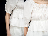 Magnolia puffy cotton blouse (6569462497398)