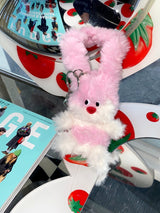 Pink rabbit key ring