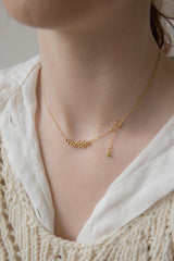 ヒュッゲライフスリムチェーンネックレス/Hygge life slim chain necklace (gold)