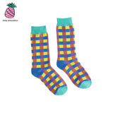 COLORED CHECK SOCKS ( (6609492050038)