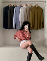 [7color] Paris Pintuck Loose Fit Shirt