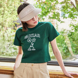 フラワークロップ半袖Tシャツ