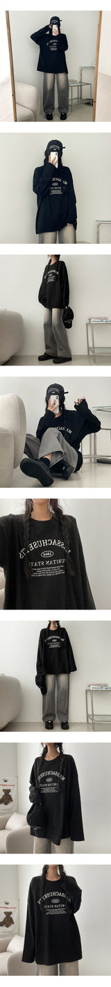 Ritan ルーズ長袖Tシャツ
