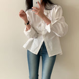 [Good Detail] Two-type Overfit Snap Button Shirt