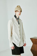 CLEAR STRIPE LINEN SHIRT (6538802397302)