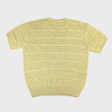 テープメッシュ ハーフスリーブニット/TAPE MESH HALF SLEEVE KNIT (LIME)