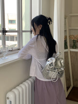 シャアシルバーメタルヘアトングピン