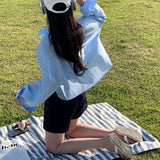 サンデールーズフィットクロップガーゼシャツ