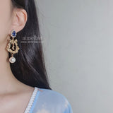 Royal Blue Garden Earring