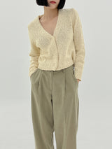 コットンミニカーディガン/Cotton mini cardigan (3color)