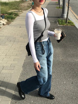 Side line over denim