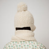 BOUCLE BALACLAVA MUFFLER, CREAM
