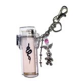 Pink bear lighter case keychain (6661159518326)