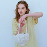 ハンドメイドハートバッグ / HANDMADE HEART BAG, CREAM