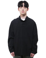 モックネックシャツ-BLACK （送料込）- WooStore