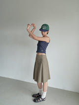 WAFFLE COTTON TOP [ NAVY ]