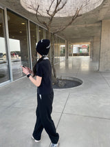 Contrasting string pants
