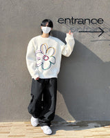 Clover Embroidered Knit
