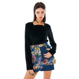 ジャカードスカート/Jacquard Skirt [Blue Rose]