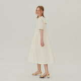 セーラーカラーロングドレス / SAILOR COLLAR LONG DRESS_WHITE