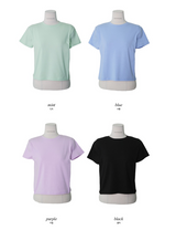 コットンクロップ半袖Tシャツ (6color)
