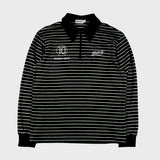 スクワッド ストライプテリーカラー ジップアップ/SQUAD STRIPE TERRY COLLAR ZIPUP (BLACK)