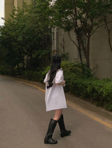 [Bellide made/Short, Long] Candy Short-Sleeved Shirt Dress