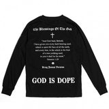 GOD IS DOPE LS TEE - BLACK (6635564466294)