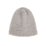 VA Brooch Soft Angora Beanie Sand