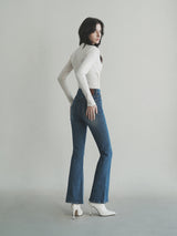 ブーツカットデニムパンツ / W105 BOOTS CUT DENIM PANTS_DEEP BLUE