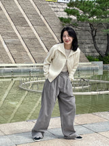 Turtleneck knitwear zip-up 
