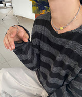 No.8362 smile unbal necklace (3color)