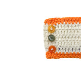 Button Knit Hairband (orange)