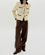 ウールツイードポイントジャケット / Wool Tweed Point Jacket (2color)