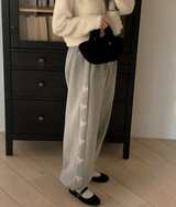 Ribbon Sheep Fleece Jogger Pants (4color)