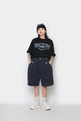 バミューダカーゴデニムハーフパンツ