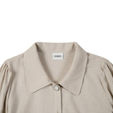 CHECK PUFF SHIRT_BEIGE (6600105525366)