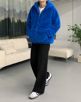 UI Mink Fur Hood Zip-Up Jumper (4 colors)