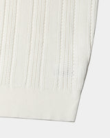 キコスコッチショートスリーブカラーニットウェア / OWN Kiko Scotch Short-Sleeved Collar Knitwear (2 colors)
