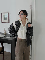カラー マッチング レザージャケット / color matching leather jacket