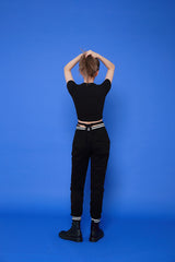 XストリングクロップドTシャツ / TOP(4653) X-string cropped tee
