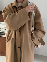 Nus. Wool Black Coat (베이지)
