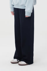 ミドルチェリーワイドスウェットパンツ／MIDDLE CHERRY WIDE SWEAT PANTS [BLACK]
