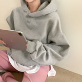 [Bellide made/fleece-lined wool] Berrygood fleece-lined wool embroidery hoodie