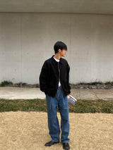Melange twoway jacket
