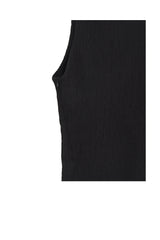 アンバランスホルターノースリーブ / UNBALANCED HALTER SLEEVELESS (BLACK)