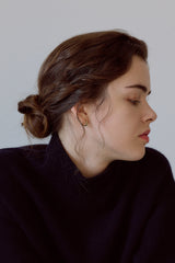 [14K] Leaf One-touch Earrings