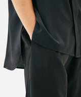 ONE POCKET MINIMAL COLLAR OVERFIT SHIRT (NAVY) (6585497256054)