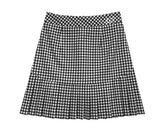 Check pleated skirt
