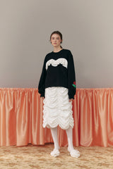 Shirring sweatshirt